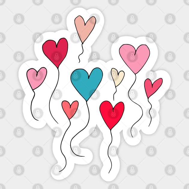 Heart Balloon Sticker by bruxamagica